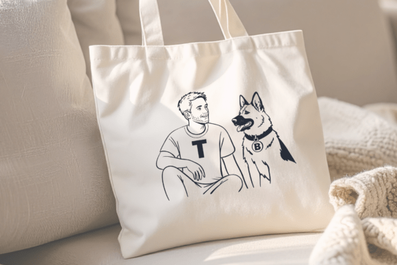 Dog and Owner Monogram Font - Preview 5