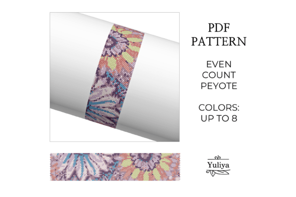 Floral Peyote Bracelet Pattern PDF