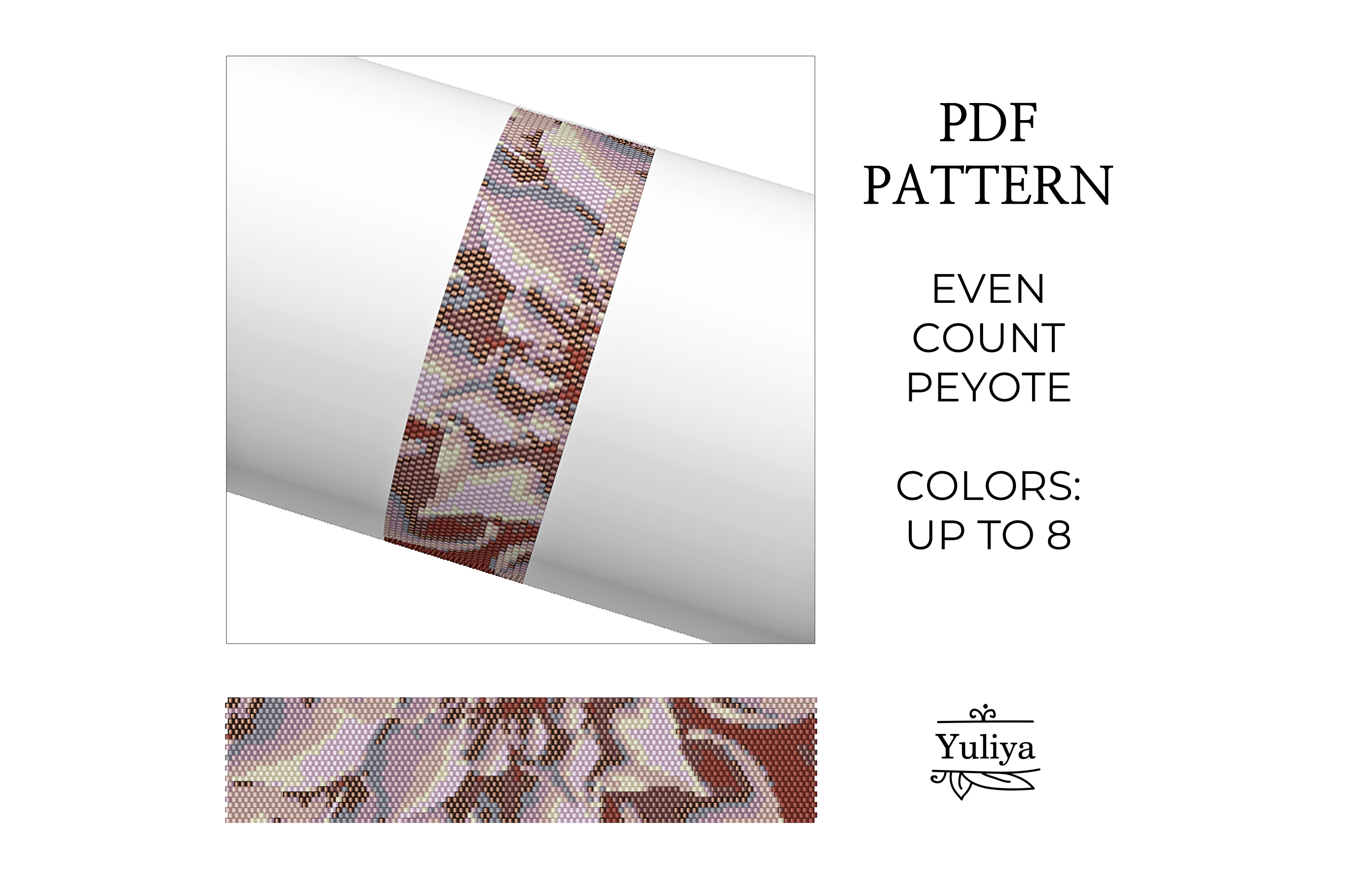 Flower Peyote Bracelet Pattern PDF