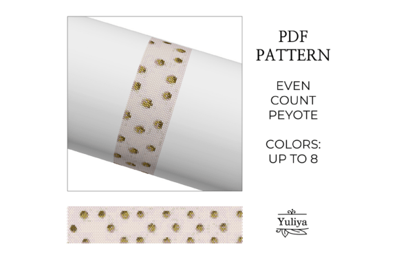 Polka Dot Peyote Bracelet Pattern PDF