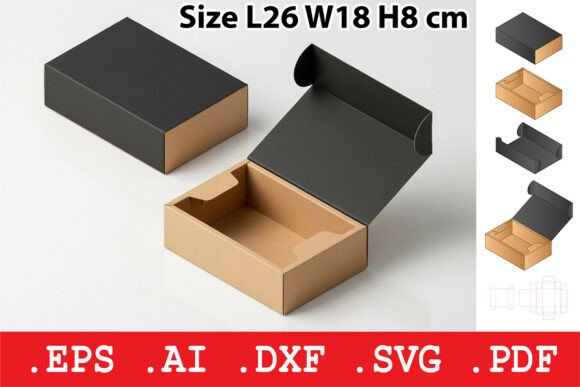 Rectangular Gift Box with Separate Lid Gráfico Caixas e caixas de papelão Por Pungpond. TH