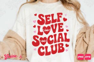 Self Love Social Club Retro SVG PNG Graphic by Yvaine · Creative Fabrica