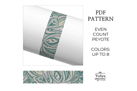 Unusual Abstract Peyote Bracelet Pattern