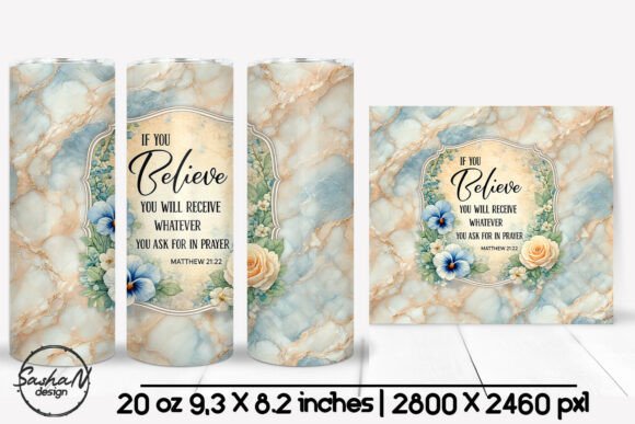 Christian Marble Skinny Tumbler Wrap