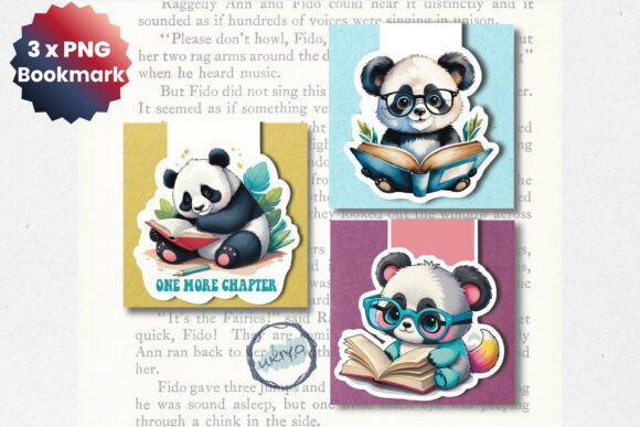 Cute Panda Magnetic Bookmark Set