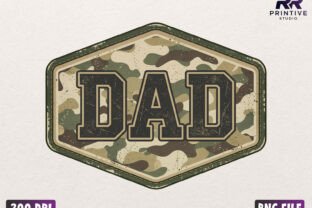 Dad Camo Badge Father Day PNG Graphic by RR Printive Studio · Creative ...