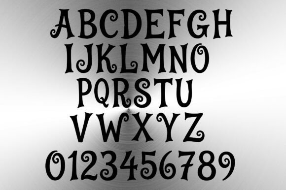 Mooncurl Font PNG with transparent background - Preview 1