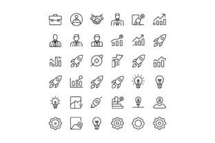 Professional Business Icon Pack Outline Graphic by SK BARMAN · Creative ...