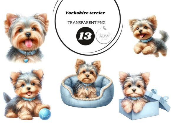 Yorkshire terrier portrait SVG graphic for Cricut shirt and sublimation tumbler