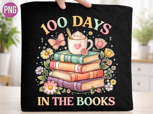 100 Days in the Books Lover Teacher PNG