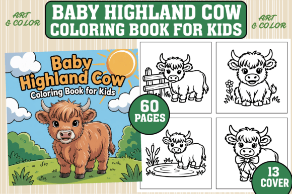 60 Baby Highland Cow Coloring Pages