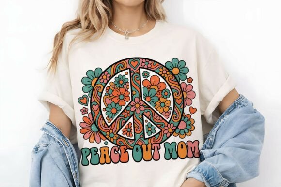 70s Retro Hippie Mother's Day PNG Bundle Bundle · Creative Fabrica