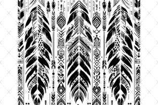 Aztec Feather Pattern Graphic by CUT ZONE · Creative Fabrica