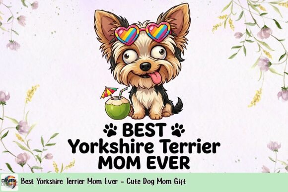 best yorkshire terrier mom ever svg cute dog mom gift shirt design