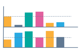Color Column Diagram. Comparison Data Ch Graphic by vectortatu ...