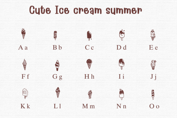 Cute Ice Cream Summer Font - Preview 1