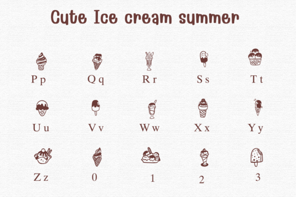 Cute Ice Cream Summer Font - Preview 2