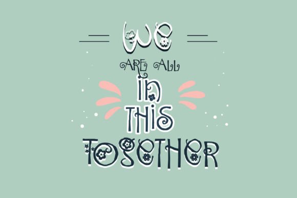 Fancy Flowers Family Font PNG with transparent background - Preview 1