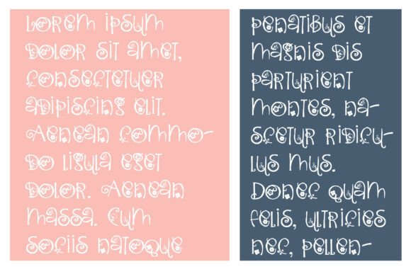 Fancy Flowers Family Font PNG with transparent background - Preview 3