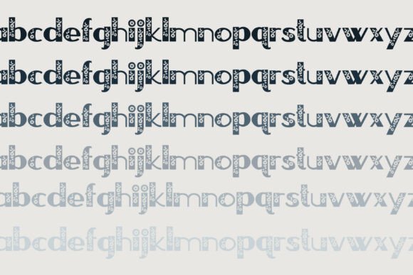 French Florals Font PNG with transparent background - Preview 2