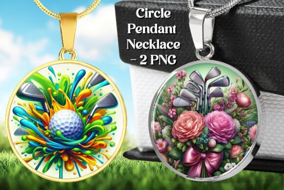 Golf Circle Pendant Necklace