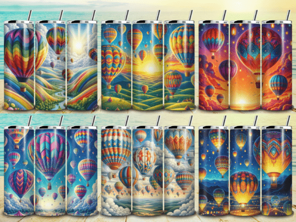 Hot Air Balloon Tumbler Wrap Bundle