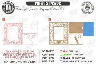 Mother's Day Photo Frames Laser Cut Set · Creative Fabrica