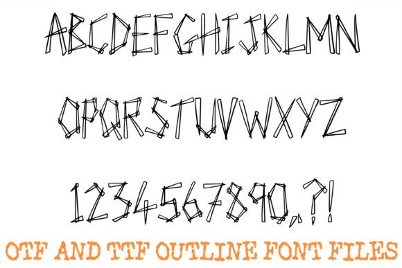 Shard Sketch Lettering Hand Drawn Font PNG with transparent background - Preview 1