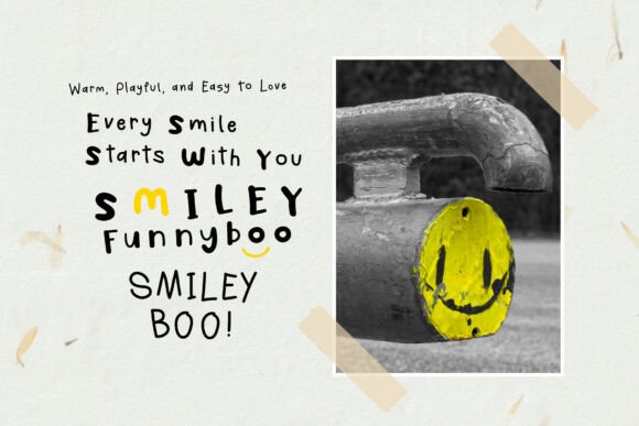 Smiley Funnyboo Font PNG with transparent background - Preview 2