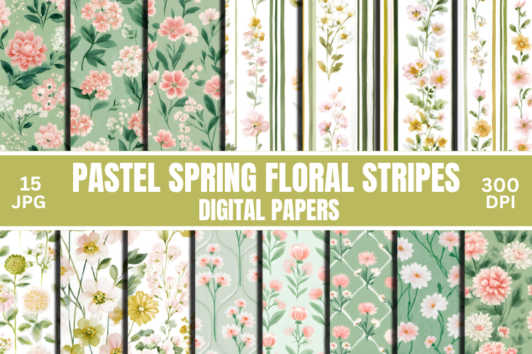 Spring Floral Seamless Digital Paper