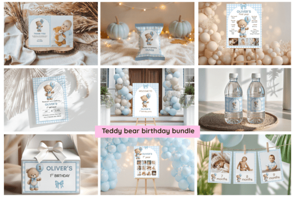 Teddy Bear First Birthday Party Bundle