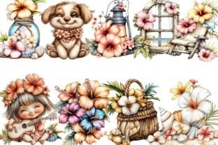 Watercolor Summer Clipart Graphic by lazy cute cat · Creative Fabrica