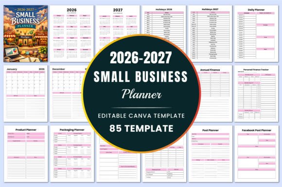 2026–2027 Small Business Planner KDP Illustration Intérieurs KDP Par Shumaya