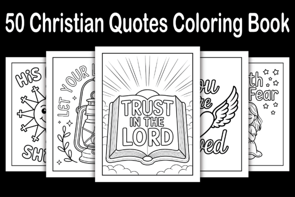50 Christian Quotes Coloring Book