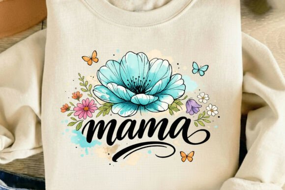 Floral Mama PNG Mothers Day Faux Yarn_17 Graphic by gregoraciiart ...