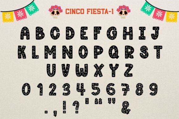 Cinco Fiesta Font PNG with transparent background - Preview 2