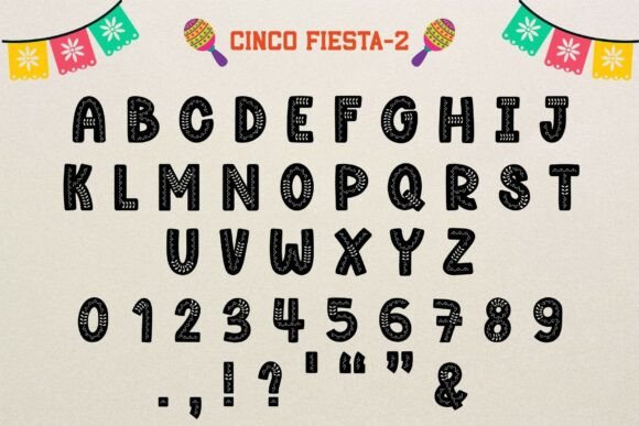 Cinco Fiesta Font PNG with transparent background - Preview 3