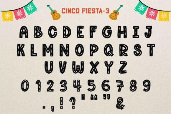 Cinco Fiesta Font PNG with transparent background - Preview 4