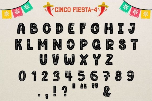 Cinco Fiesta Font PNG with transparent background - Preview 5