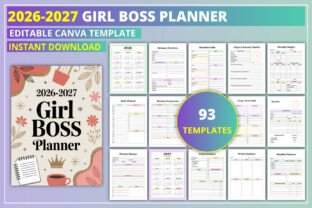Editable 2026-2027 Girl Boss Planner Gráfico por KDP GALLERY · Creative ...
