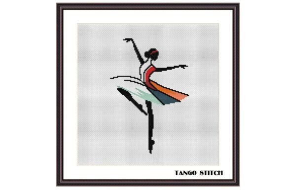 Elegant Ballerina Cross Stitch Design