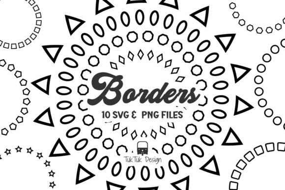 Geometric Shape Circle Frame SVG PNG Set