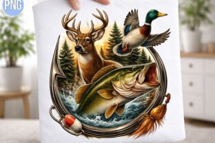 Hunting Fishing Deer Bass Duck PNG Graphic by MIKU PRINT · Creative Fabrica