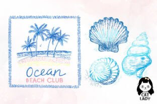 Preppy Coastal Summer Clipart Bundle Graphic by Cat Lady · Creative Fabrica