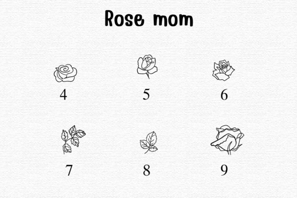 Rose Mom Font PNG with transparent background - Preview 3
