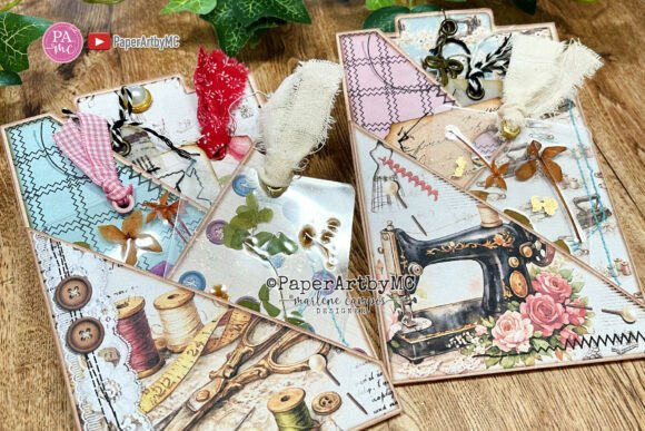 Sewing Pockets Tag Insert for Journal Graphic Print Templates By paperart.bymc
