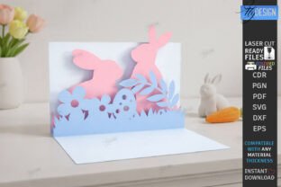 3D Easter Layered Card SVG |Easter Bunny · Creative Fabrica