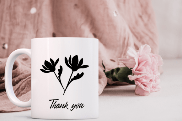 Abstract Floral Set Font PNG with transparent background - Preview 6