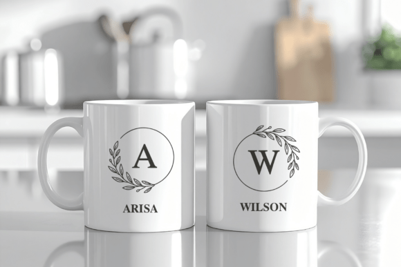 Botanical Style Monogram Font - Preview 4