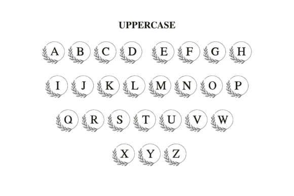 Botanical Style Monogram Font - Preview 5